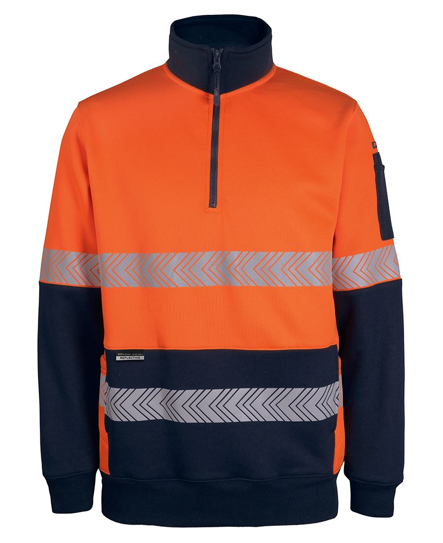 JB's Hi-Vis 330G 1/2 Zip Segmented Tape Fleece